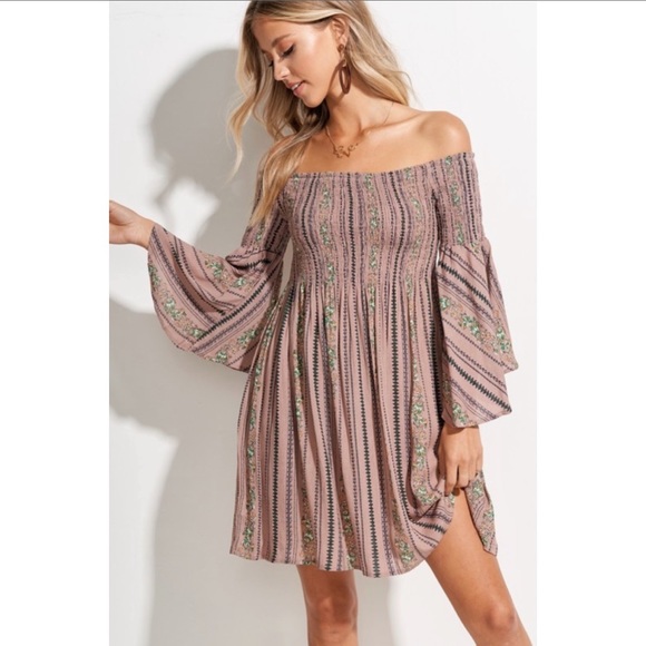 Dresses & Skirts - Rose Quartz Smocked OTS Dress